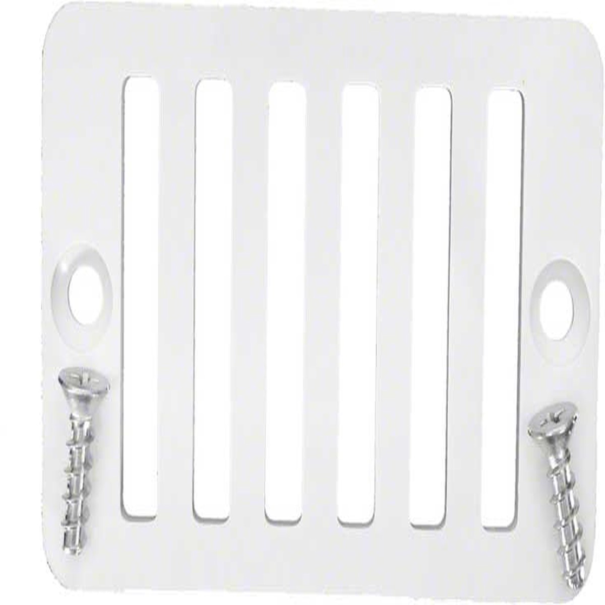 Gutter/Deck Grate With Screws - 2-3/8 x 4 Inches - White