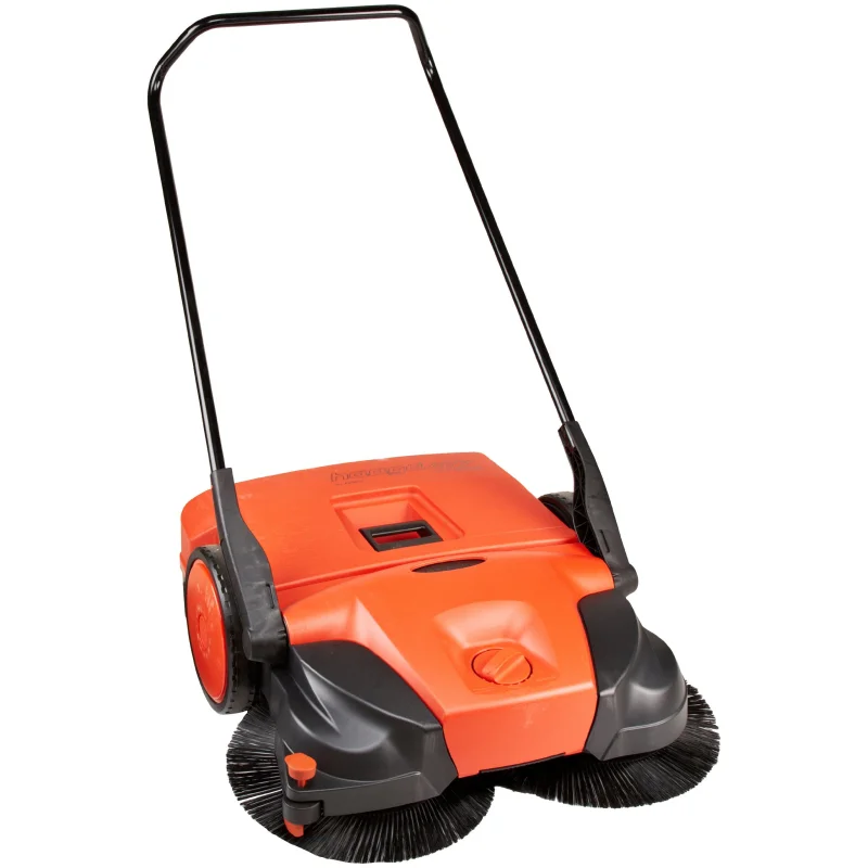 Haaga 477 Profi-line Deluxe Manual Triple Brush Sweeper, 31″ Width,Red,50 Litres
