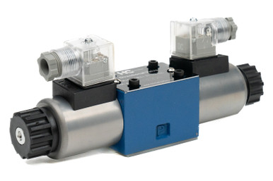 Cetop D03 (ISO NG6) Solenoid OperatedDirectional Valves: 24 VDC DIN, 4-way 3-Position, Open Center, Spring Return