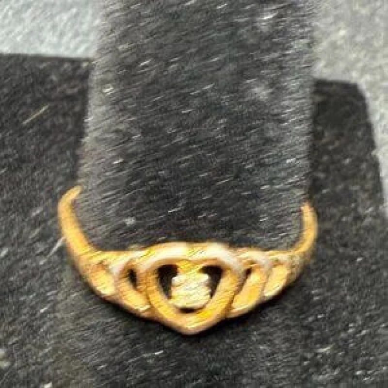 Heart Shaped 10K Electroplated Ring