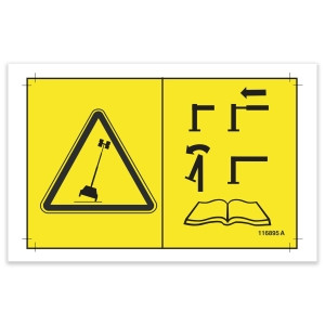 Genie Lift Part # 116895GT - DECAL,TIP HAZARD SYMBOL, EA