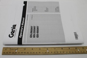 Genie Lift Part # 229831GT - MANUAL,OPERATORS,GS69RT, EA