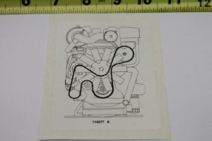 Genie Lift Part # 114277GT - DECAL,LABEL,BELT ROUTING DSG, EA