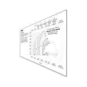 Genie Lift Part # 114079GT - DECAL, LOAD CHART, GTH844 SWING, EA