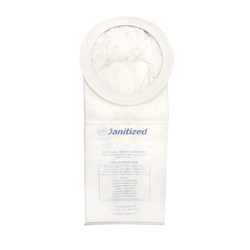 Janitized JAN-MOSQ10H-4(10)-EA Premium Replacement Commercial Vacuum Bag, Mosquito SuperVac, OEM# 25601, FXL12907, 273511, 10-1043, 15-1803, 10-0006-HEPA, 1″ Height, 17″ Width, 7″ Length (Pack of 10)