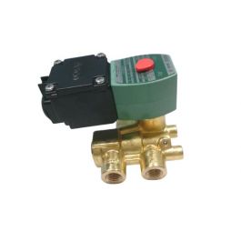 Asco JKH8321G1 1/4" 3-Way N/C Solenoid Valve W/Junction Box 10-200 PSI