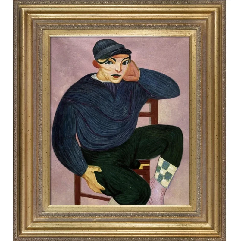 La Pastiche Young Sailor II with Mediterranean Gold Frame, 30″ x 34″ with COA