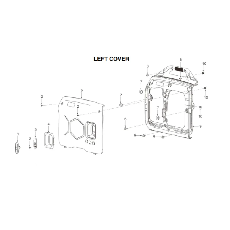 Left Cover Spare Part for TG3000i 3000 Watt Inverter Generator