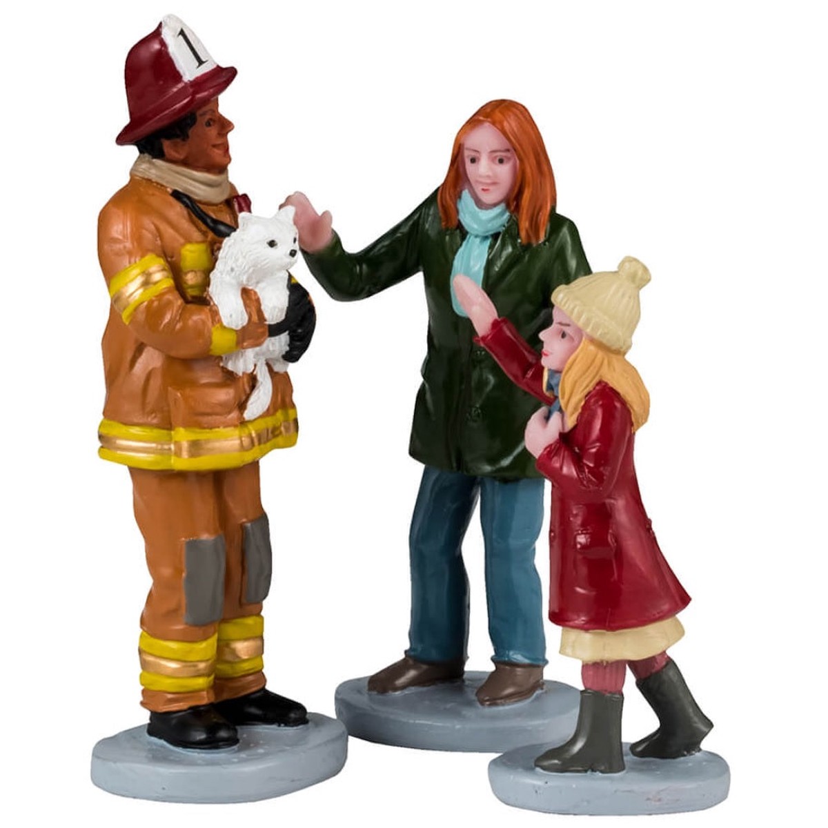 Lemax General Collectible Figurines: Fireman to the Rescue, Set of 3 #42325