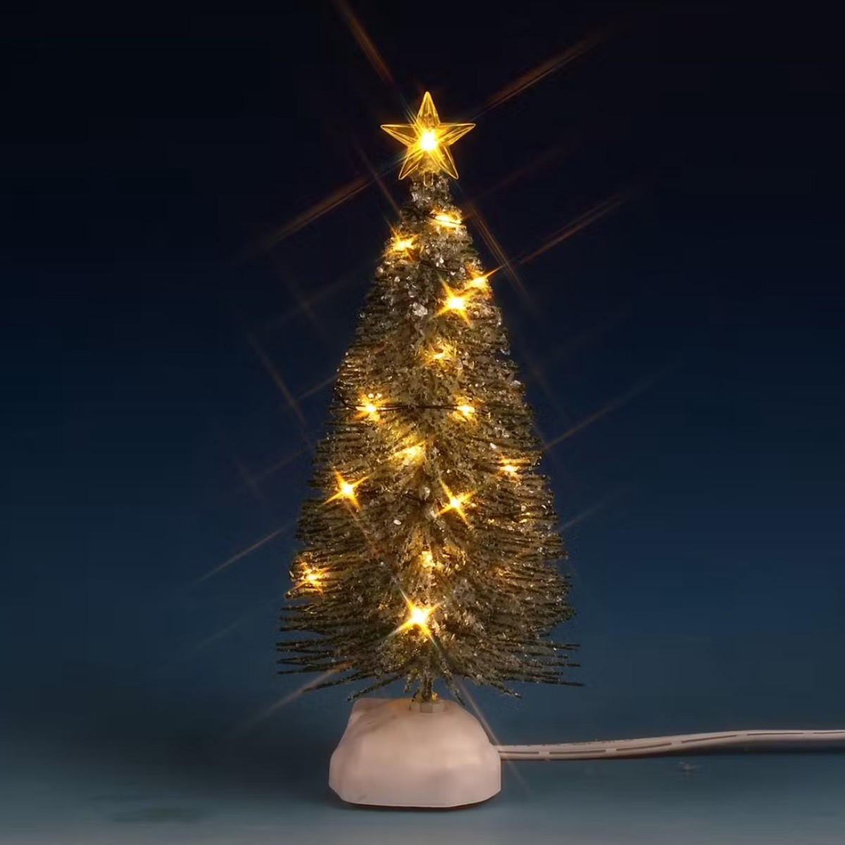 Lemax Lighted Accessory: Clear Lighted Evergreen Tree Medium #74267