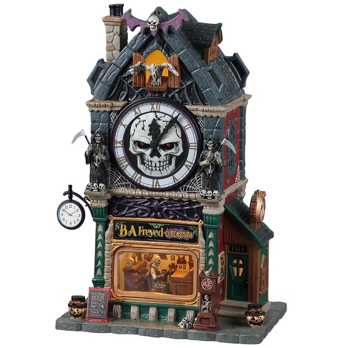 Lemax Spooky Town B.A. Freyed Clocksmith #25851