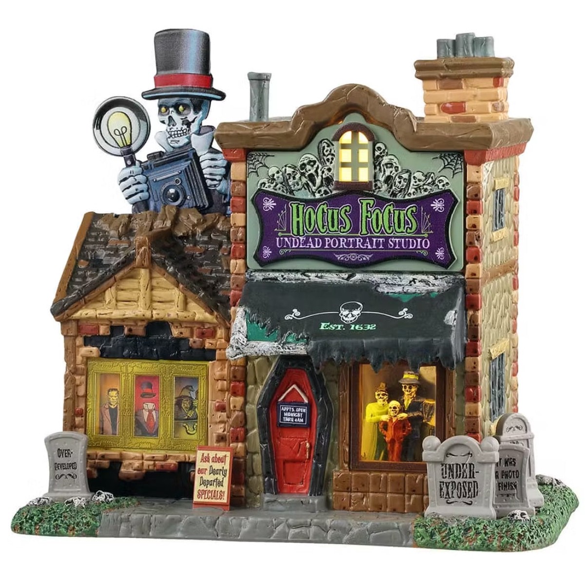Lemax Spooky Town Hocus Focus Undead Portrait Studio #55304