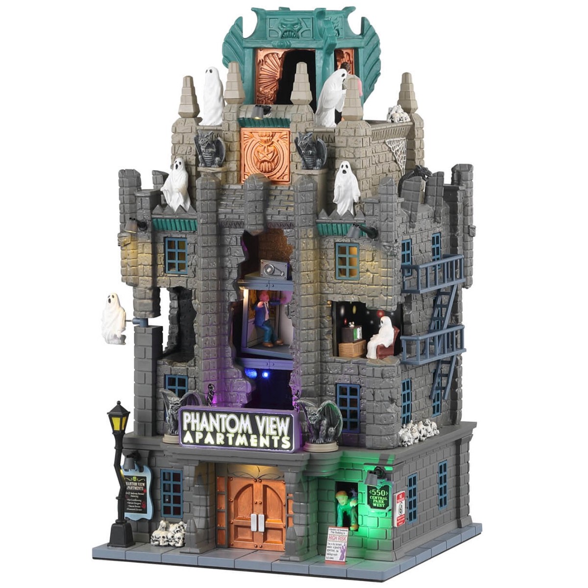 Lemax Spooky Town Phantom View Apartments #35011