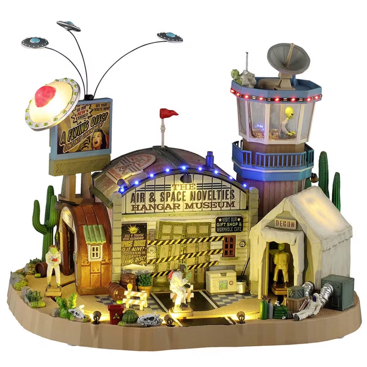 Lemax Spooky Town The Air & Space Novelties Hangar Museum #55301