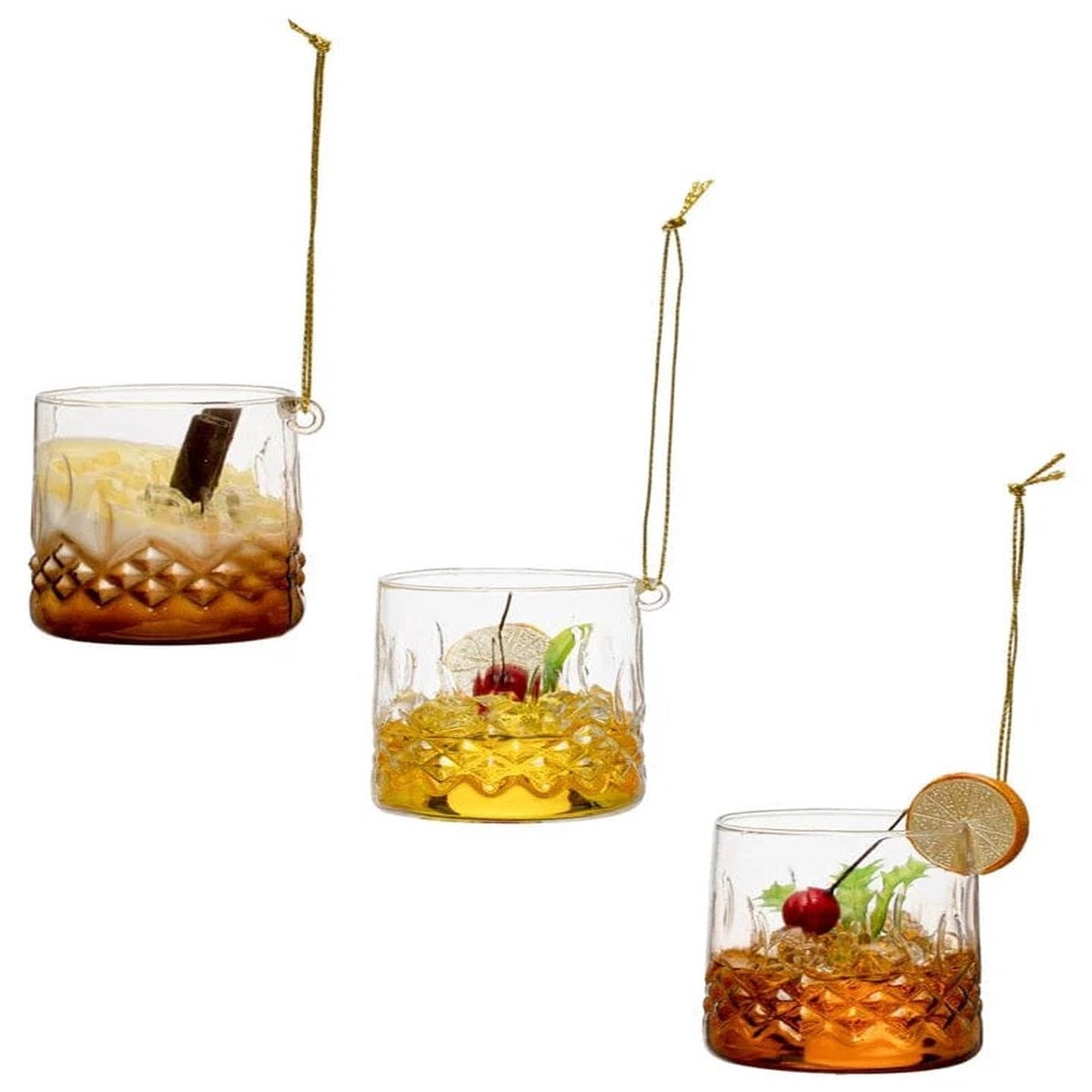 Low Ball Glass Cocktail Ornament