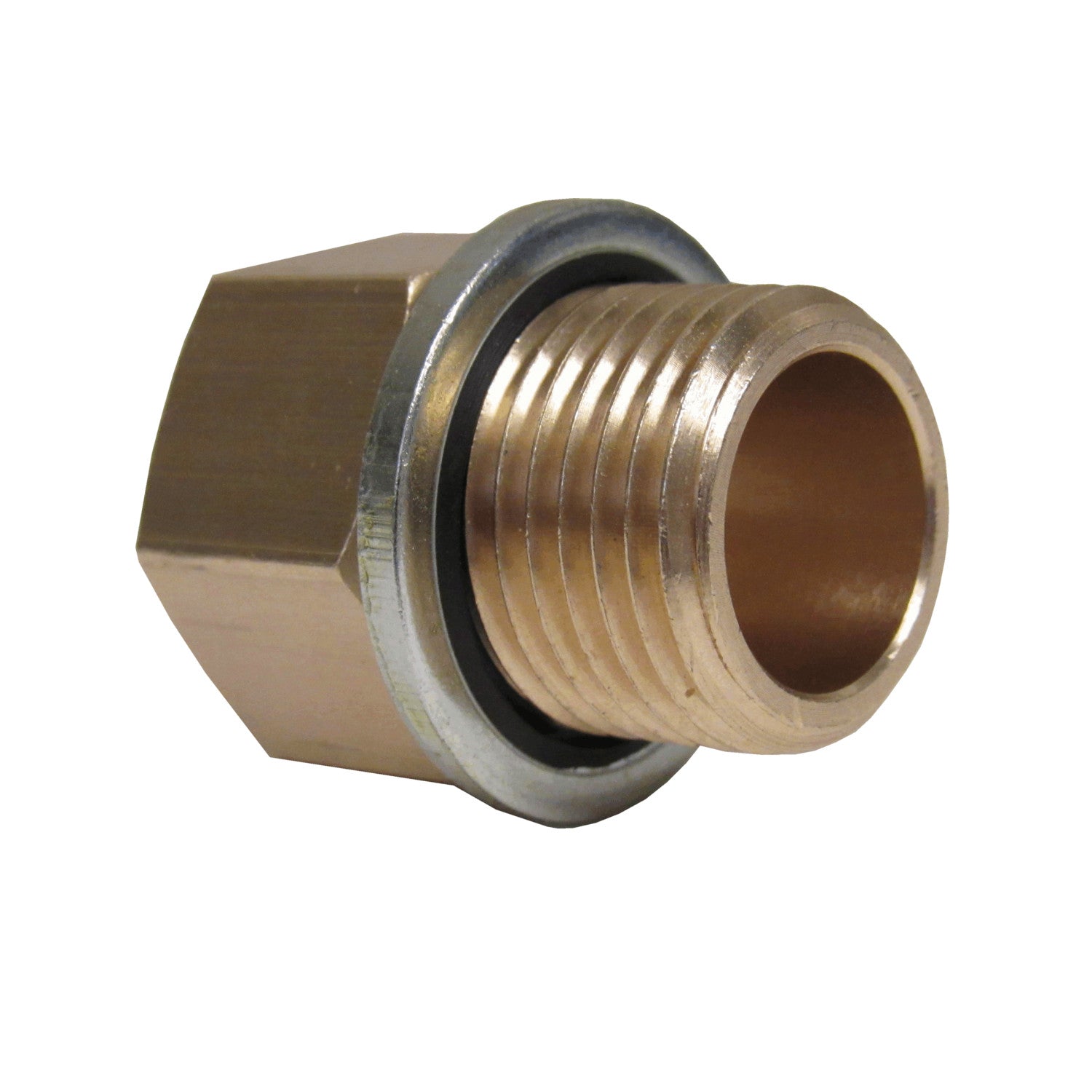 Brass Adapter - 1/2 Inch NPT Female X 1/2 Inch BSPP Male with Sealing Washer