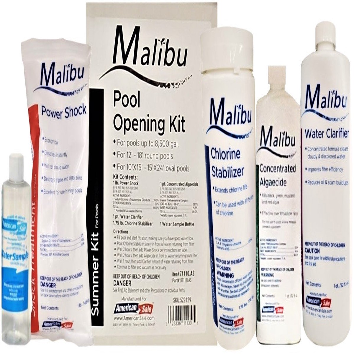 Malibu Small Pool Opening Kit Up To 8,500 Gallons Water