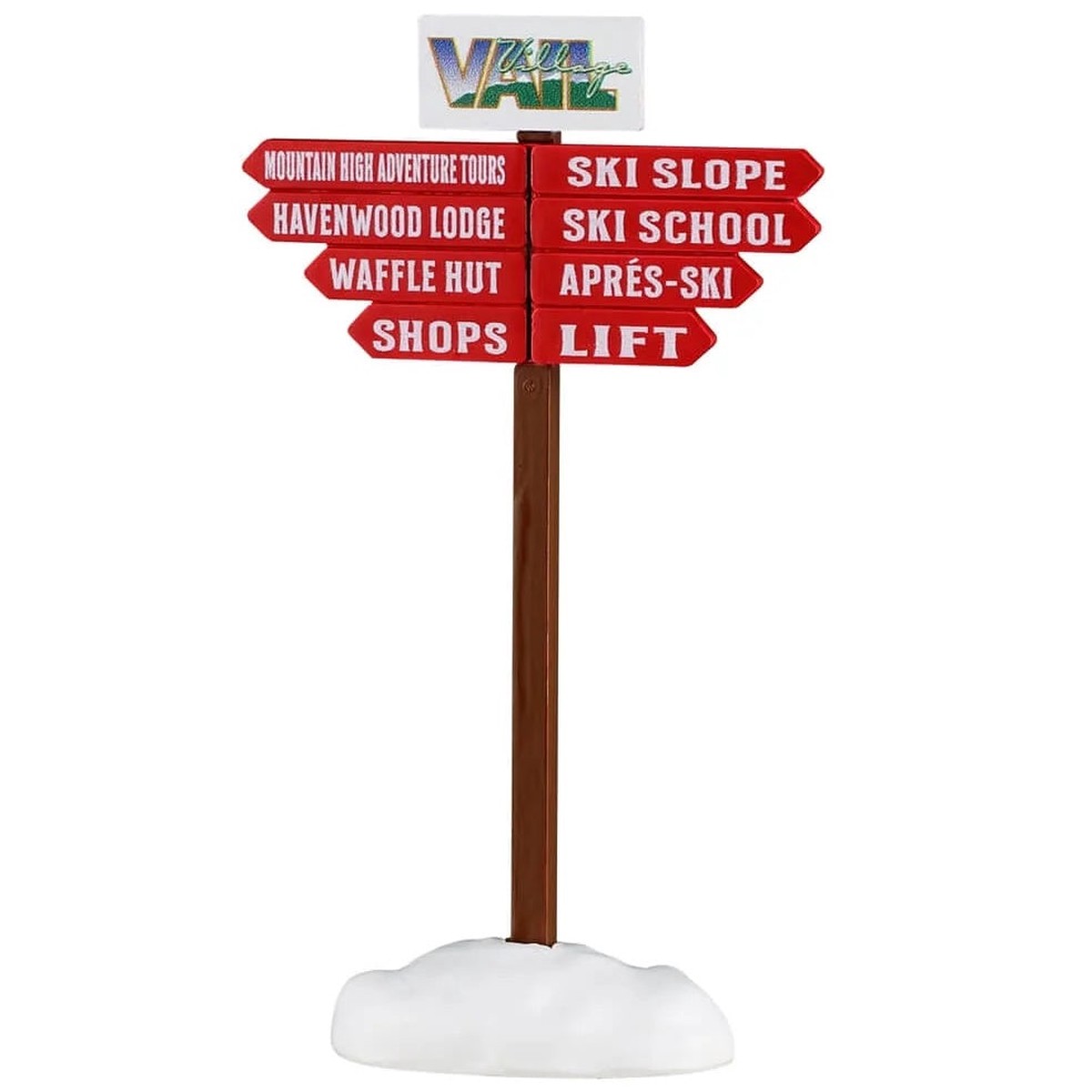 NEW 2026 Lemax Vail Village Accessory: Ski Slope Sign #64645