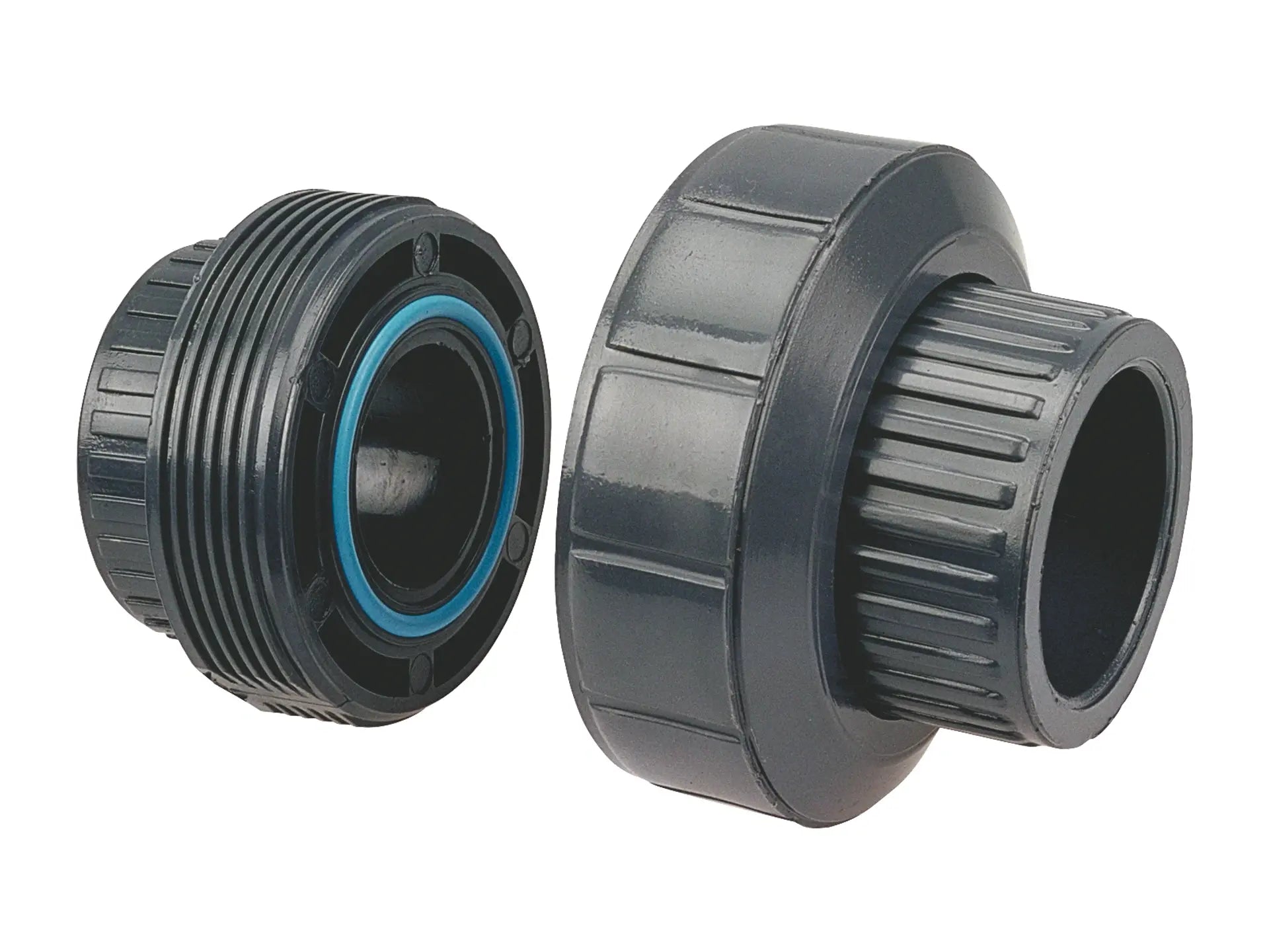 NIBCO CA20606, 1 in.,1/2 in. Chemtrol Female Adapter Union SxT PVC 80/EPDM 4533-E-3