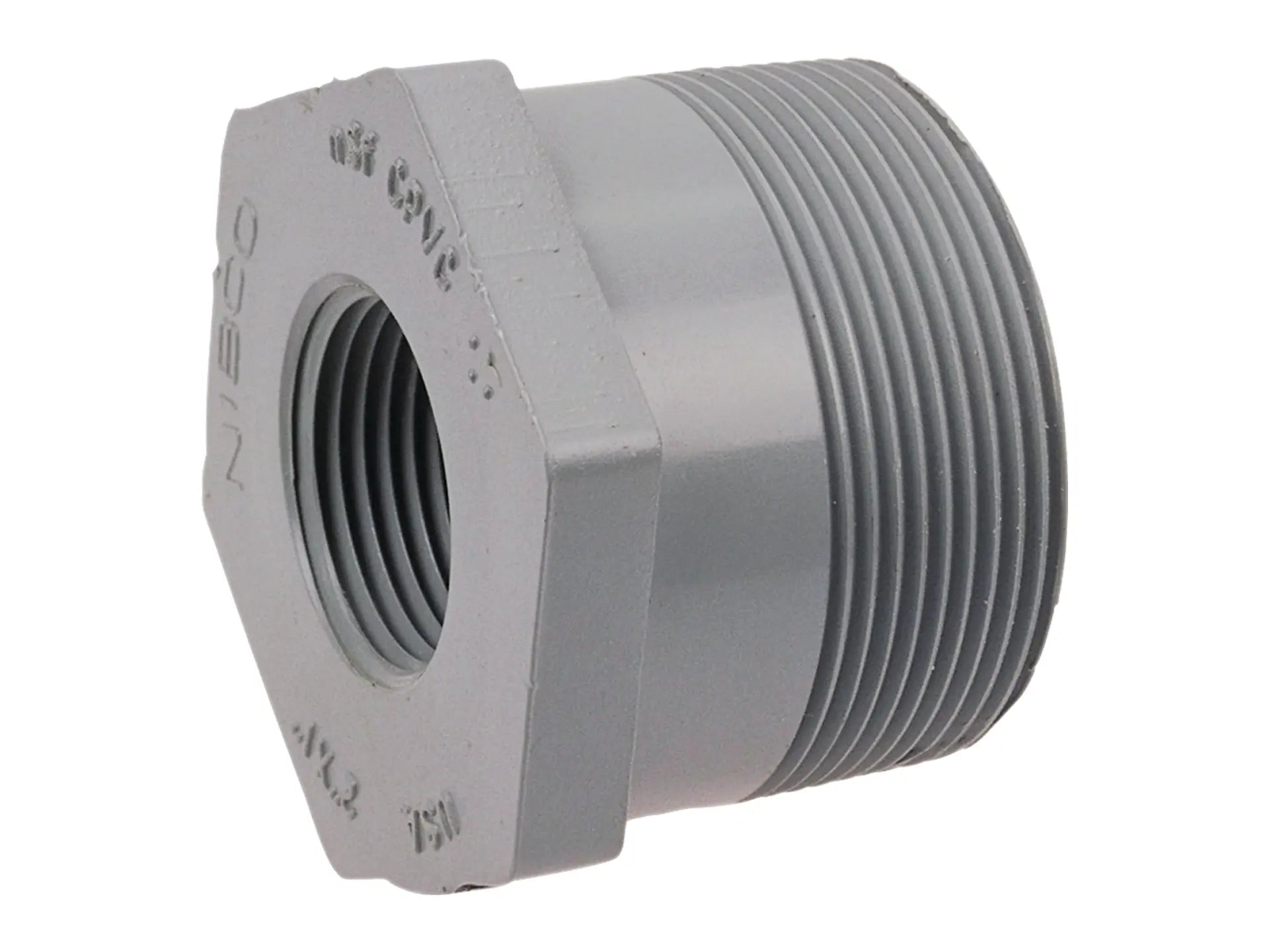 NIBCO CB13030, 3/4 in. x 1/4 in. MPTxFPT Flush Thread Reducer Bushing CPVC 5118-3-4