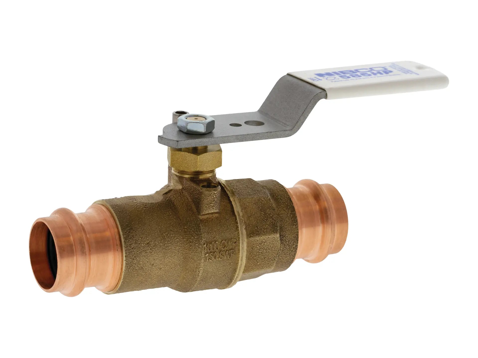 NIBCO HP84HXD, 2 in. x 2 in. Press End HP Bronze Ball Valve LF PC-585HP-66-LF