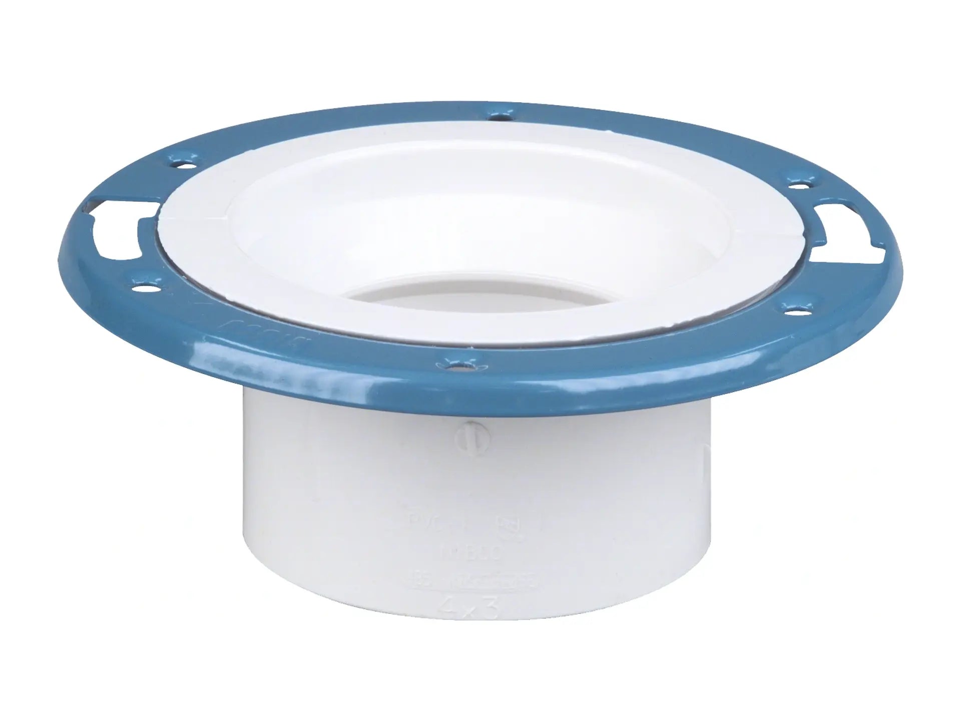 NIBCO K355290, 4in. x 4in. Adjustable Closet Flange with Plastic Coated Steel Flange Hub PVC DWV
