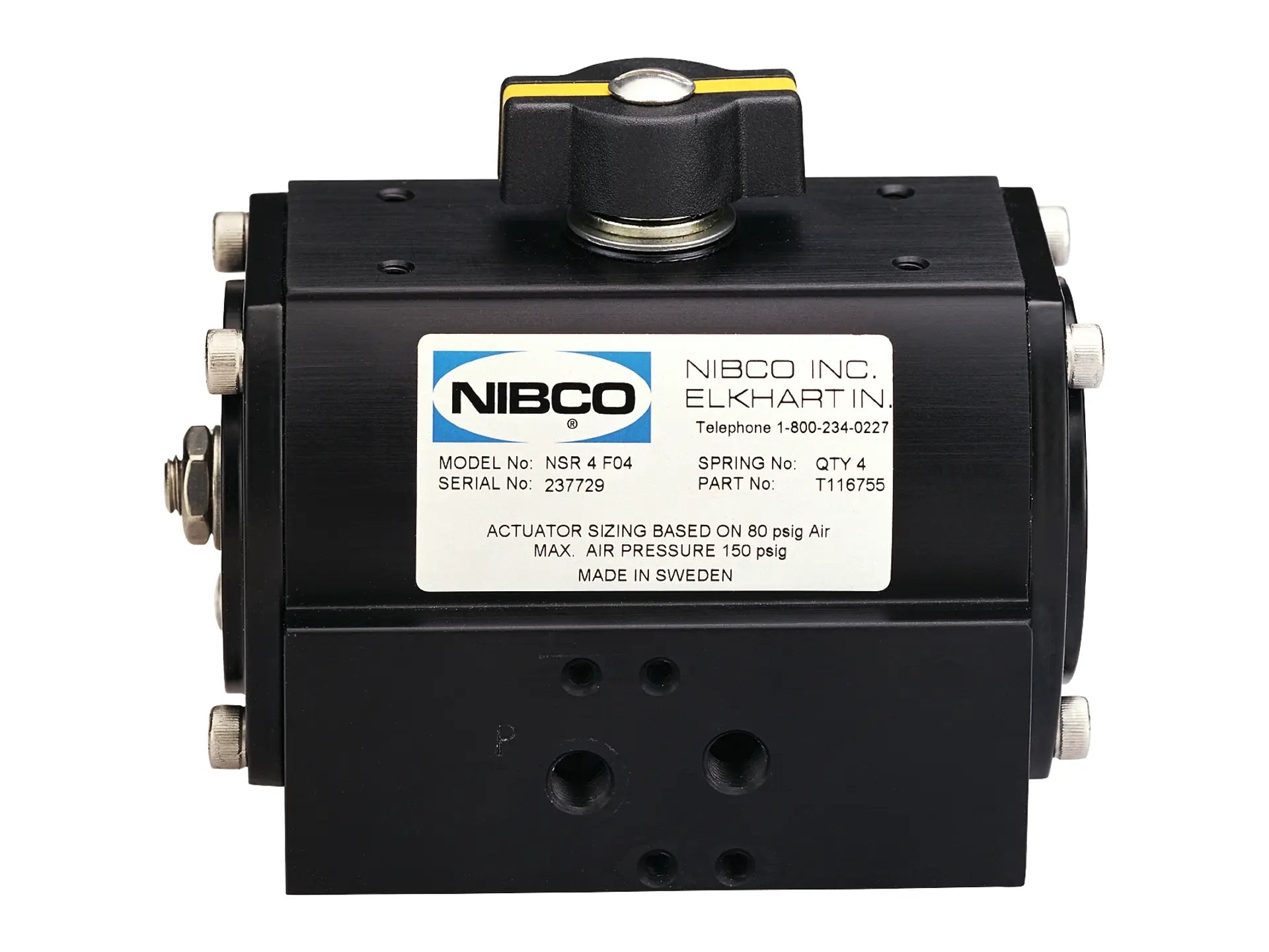 NIBCO T116758, Double Acting Pneumatic Actuator NDA12F07
