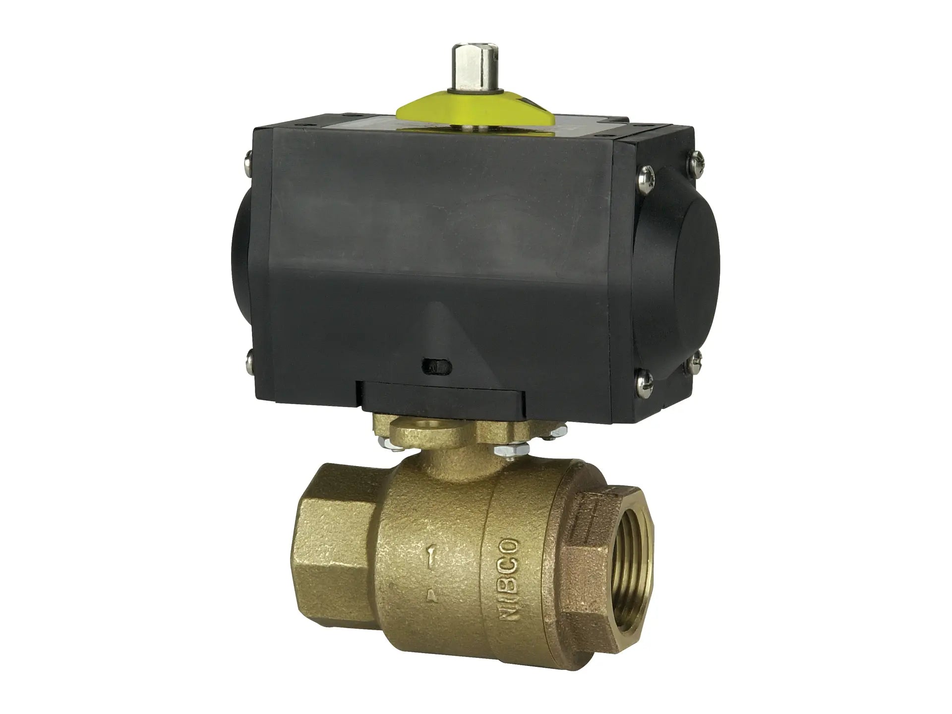 NIBCO WL95A1A, 1 in. Two-Piece Bronze Ball Valve ISO Mount and Actuator TM-585-70-66-APNDA