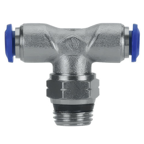 AIGNEP 87210-08-04, 1/2 in. Push-To-Connect Tube x 1/4 in. Swift-Fit Universal Thread Swivel Branch Tee - Pack of 10