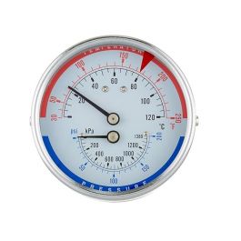 Trerice PTC14605 Tridicator 3.5" Rear Dial 1/2" 30-240°F 0-200 PSI