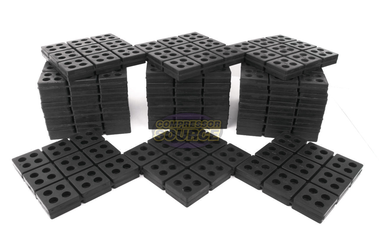 6" x 6" x 3/4" Anti-Vibration Isolation Pads – Solid Rubber – 24 Pack – R66