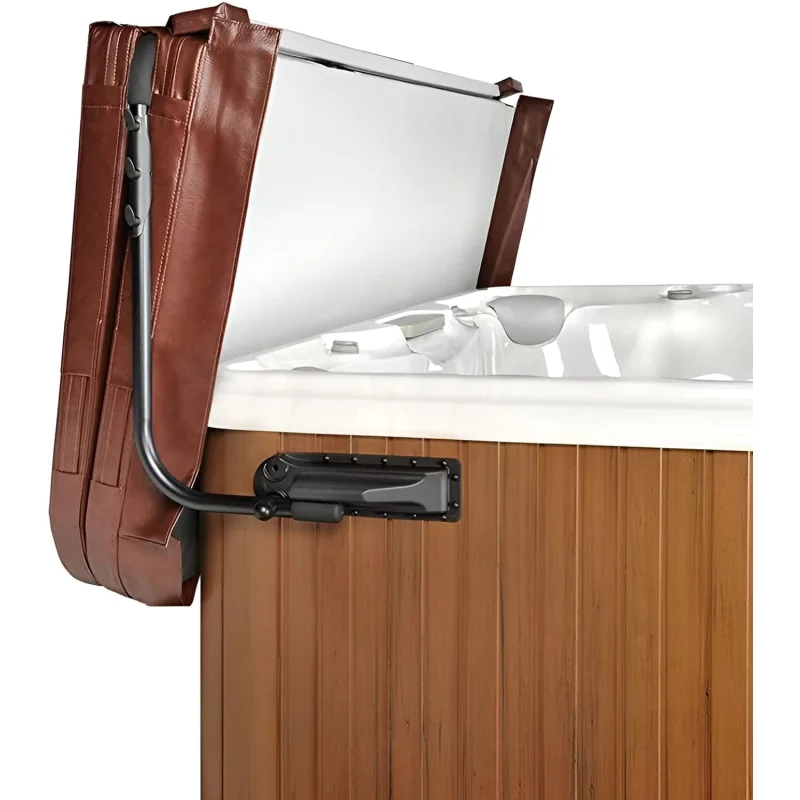 REGMICS Pivot Top Mount Spa Cover Lift with Towel Rack for Hot Tubs