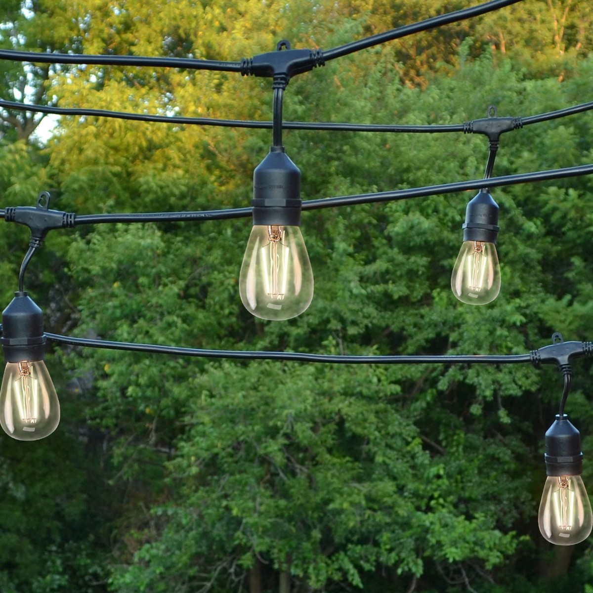 Set of 10 Warm White LED Edison Patio Lights