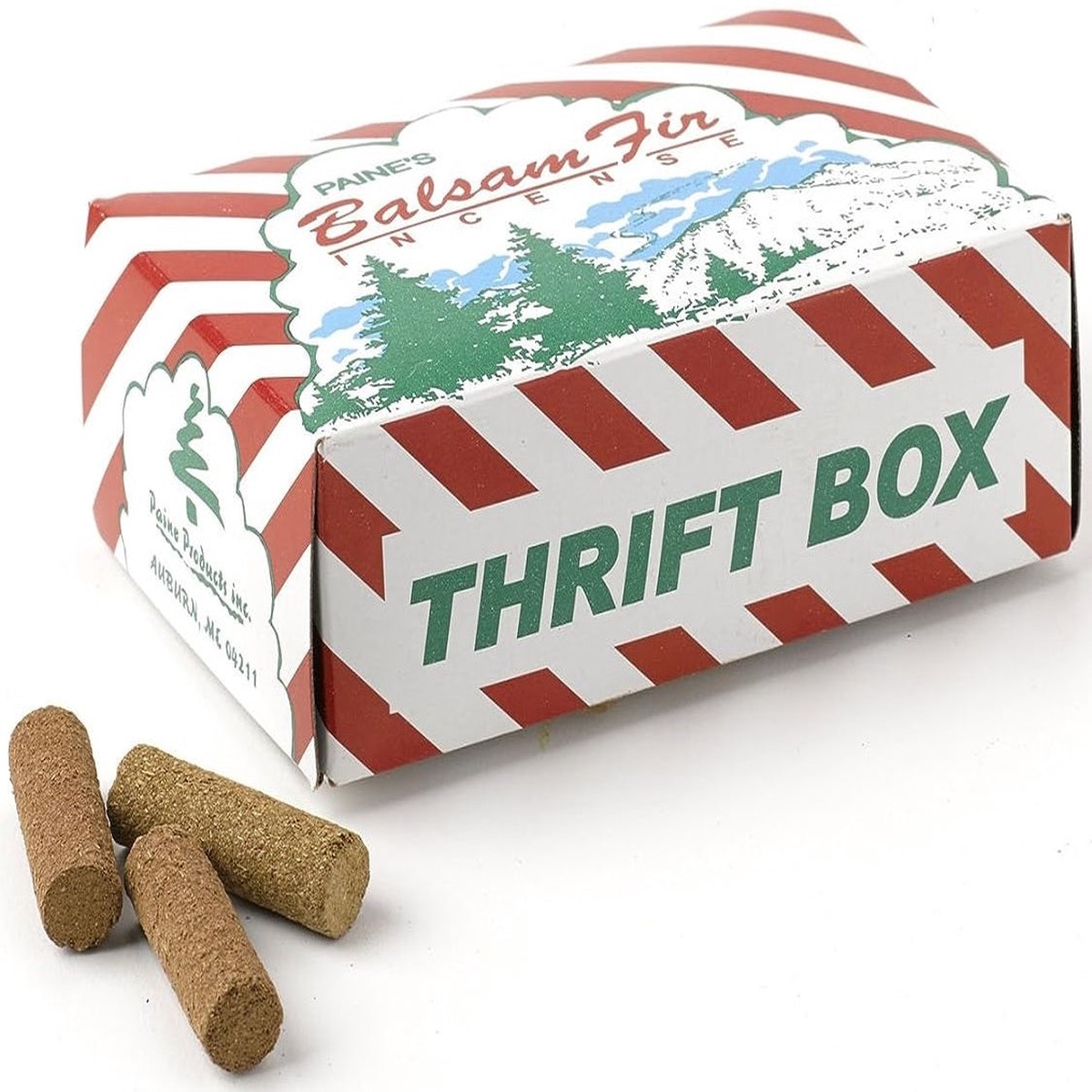 Set of 50 Balsam Fir Incense Logs & Holder
