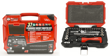 3/8" Drive 37 Piece Sae & Metric Proferred Socket Master Set
