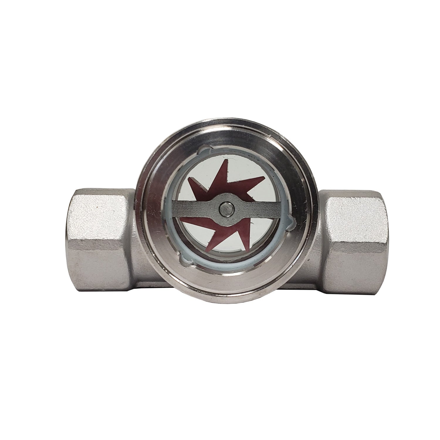 PRM Sight Flow Indicator, 1-1/2 Inch, 304 Stainless Steel, PTFE Seal and Impeller
