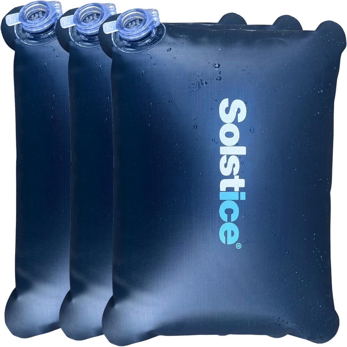 Solstice Leakproof Reusable Ice Bags for Cooler Cold Plunge Tubs (3-Pack)
