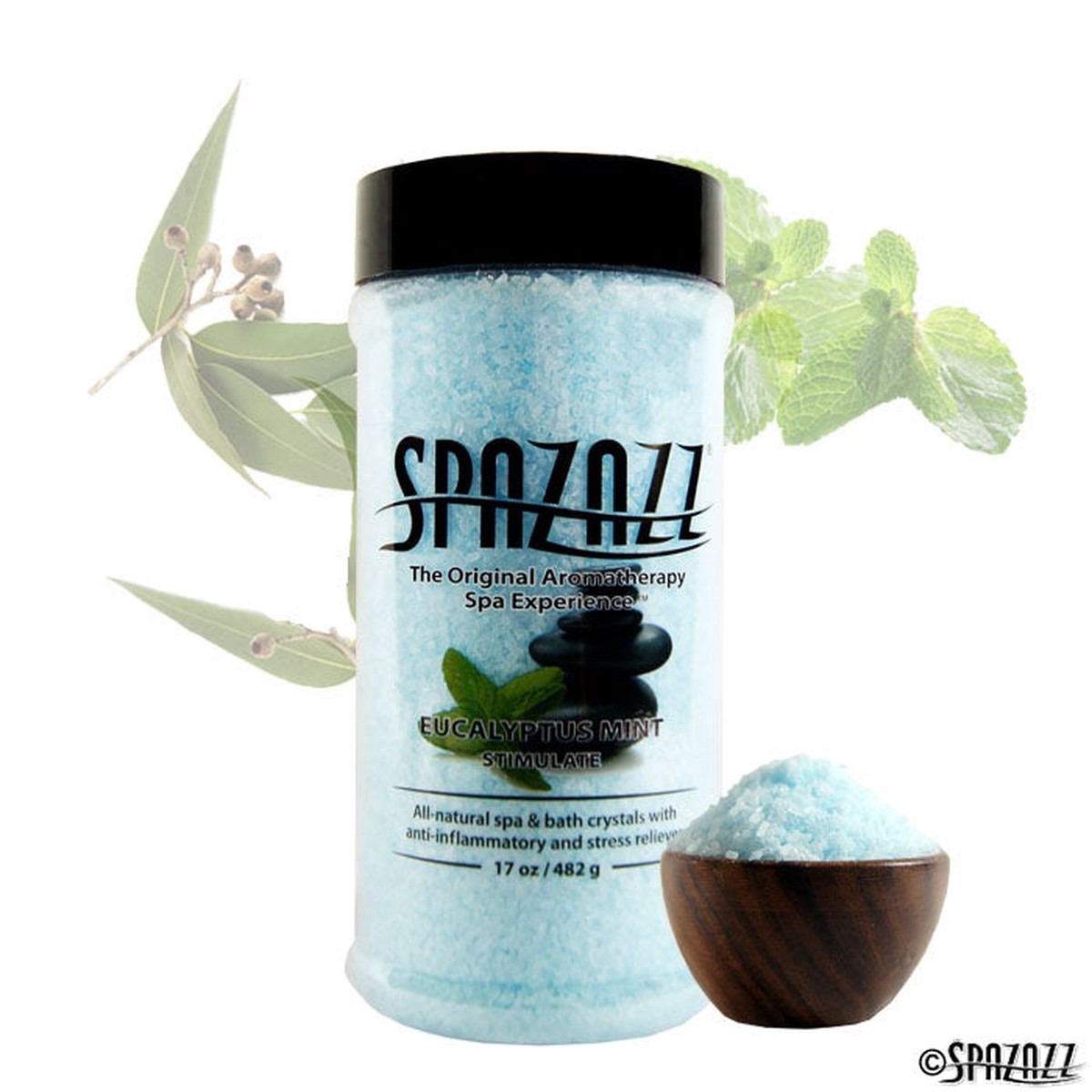 Spazazz Botanical Eucalyptus Mint Crystals - Stimulate
