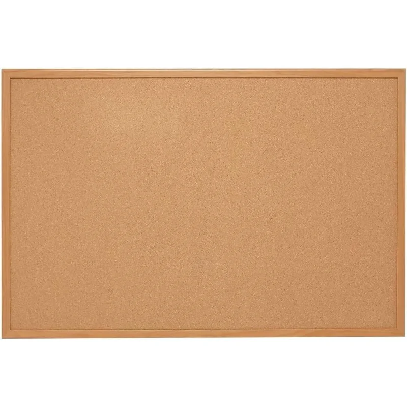 Staples Cork Bulletin Board 24×35 Oak Frame