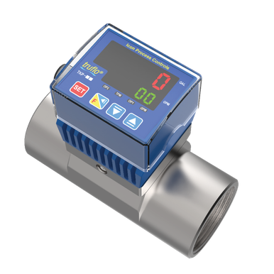 ICON TK3P-10-SS, SS Paddle Flow Meter, 3/8" Connection, Flow Rate + Flow Total, Pulse