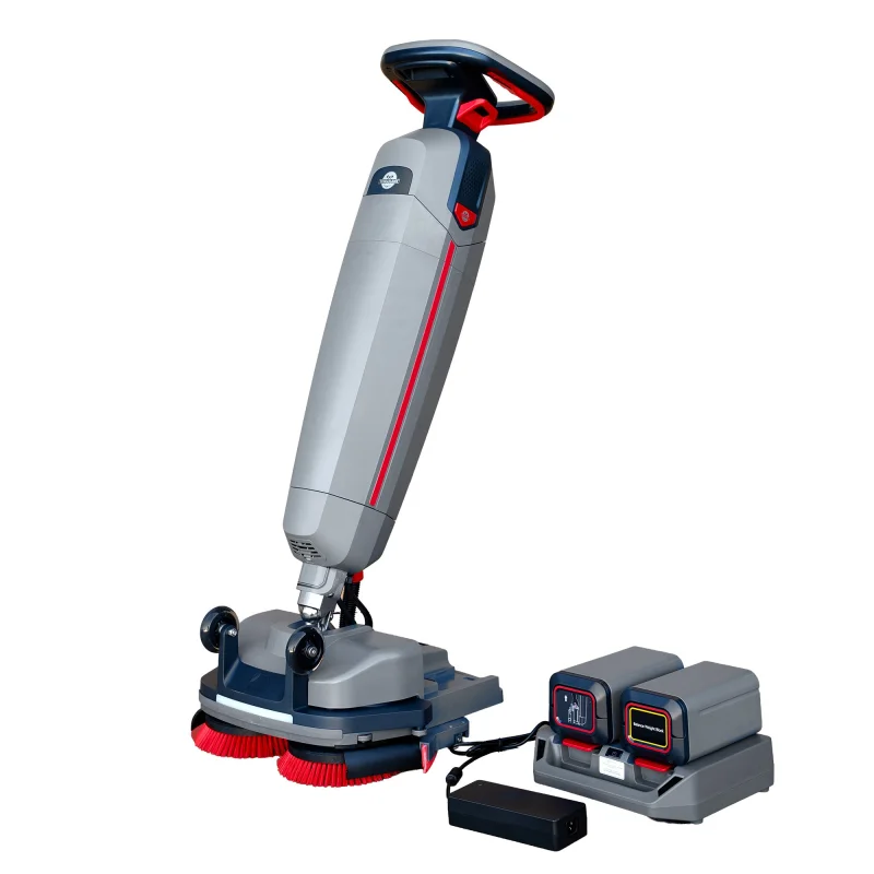 Tomahawk Electric Floor Scrubber Cleaner with 16 Power Mop Brushes Cordless Battery Powered