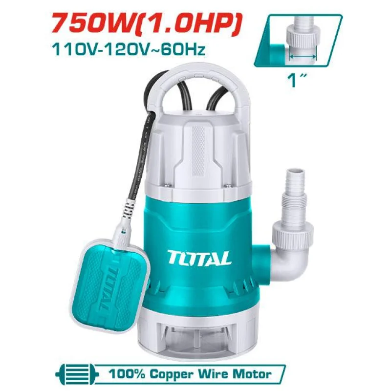 Total 1 HP Sewage Submersible Pump 750W UTWP87506