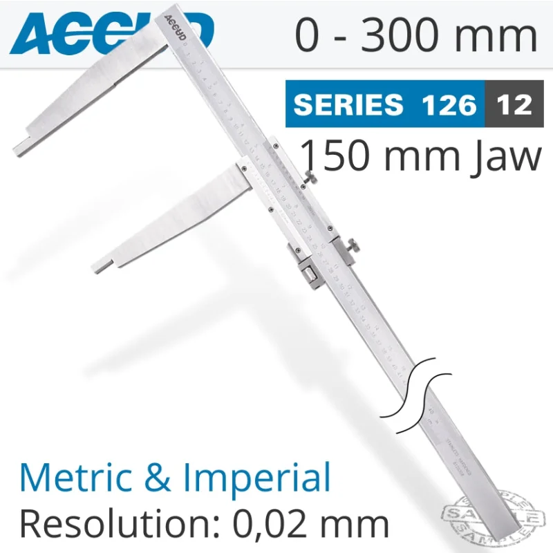 VERNIER CALIPER JAW LENGTH 150MM 0-300MM/0-12′