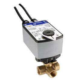 Johnson Controls VG1841AD+943GGA 3-Way Ball Valve Proportional SR 1/2" NPT 1.2Cv 24V