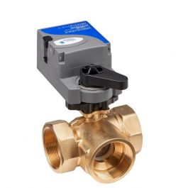 Johnson Controls VG1841DP+910HGA 3-Way NSR Ball Valve 1.25" NPT 18.7Cv 24V