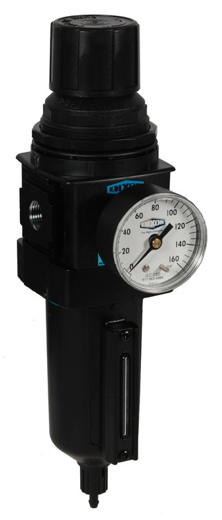 Dixon Wilkerson 3/4 in. B28 Standard Filter/Regulator with Metal Bowl & Sight Glass - Manual Drain